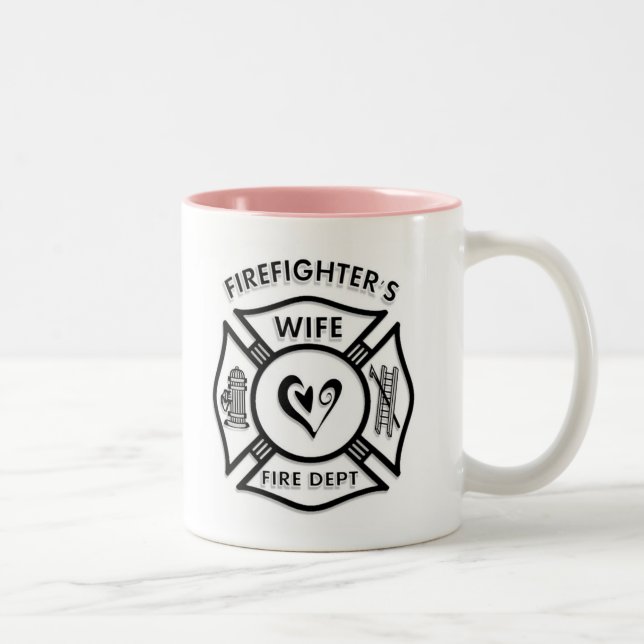Taza Bicolor Esposa de los bomberos (Derecha)