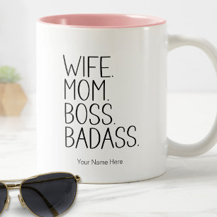 Taza Bicolor Esposa Mamá Jefa Malota Dicho Divertido Humor de M