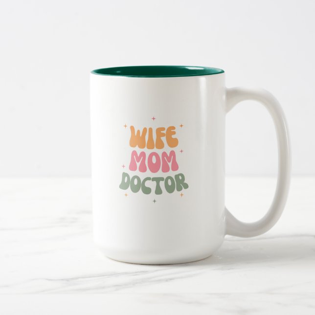 Taza Bicolor Esposa, mamá, Médica (Derecha)