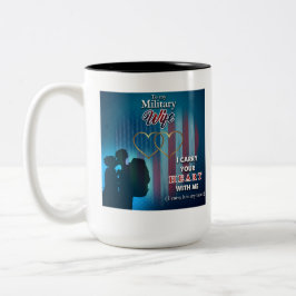 Taza Bicolor Esposa militar café Mug