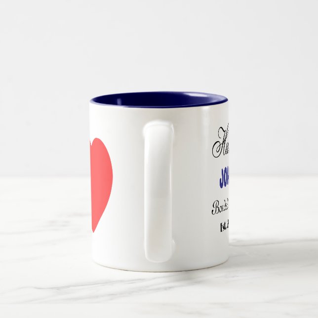 Taza Bicolor Esposo pareja casada personalizada  (Mango)