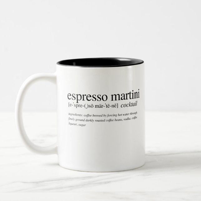 Taza Bicolor Espresso Martini (Izquierda)