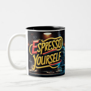 Taza Bicolor "Espresso tú mismo"
