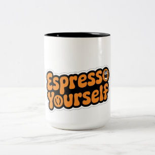 Taza Bicolor Espresso tú mismo - Café divertido y motivacional