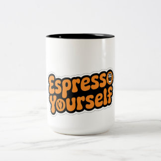 Taza Bicolor Espresso tú mismo - Café divertido y motivacional