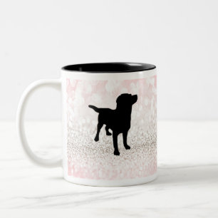 Taza Bicolor Espuma de perro negro
