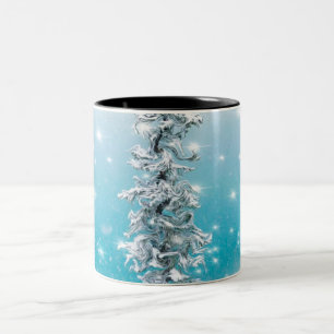 Taza Bicolor Espuma helada helada azul ártico evergreen