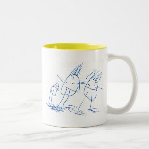 Taza Bicolor esqueleto-bola de fuego