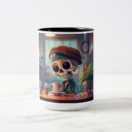 Taza Bicolor Esqueleto de Halloween #2