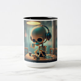Taza Bicolor Esqueleto de Halloween #3