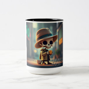 Taza Bicolor Esqueleto de Halloween #4