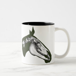 Taza Bicolor Esqueleto del caballo