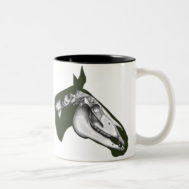 Taza Bicolor Esqueleto del caballo (Derecha)