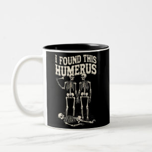 Taza Bicolor Esqueleto Divertido Pun Húmero Humor Halloween