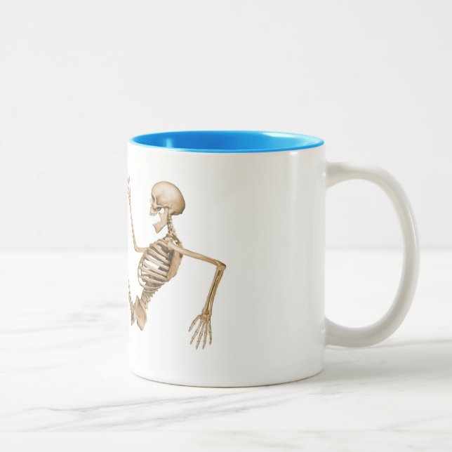 Taza Bicolor Esqueleto en pcteres de ruedas (Derecha)