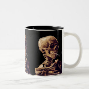 Taza Bicolor Esqueleto que fuma de Van Gogh