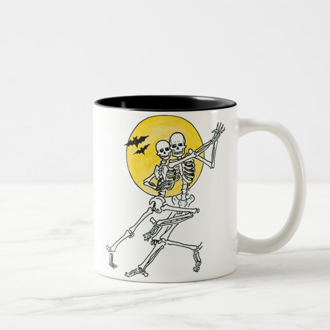 Taza Bicolor Esqueletos danzantes Mug de dos tonos (Derecha)