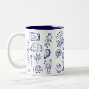 Taza Bicolor Esquema de Vida Mediterránea