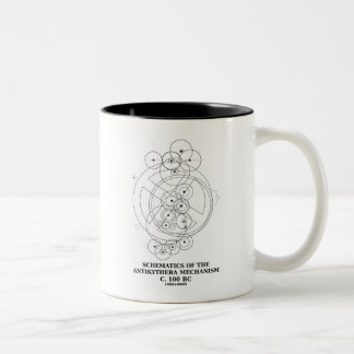 Taza Bicolor Esquemas Del Mecanismo Antikitera (Diagrama)