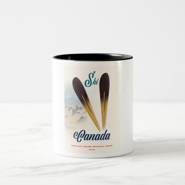 Taza Bicolor Esquí Canadá (Centro)