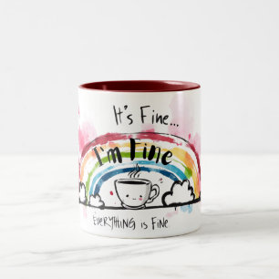 Taza Bicolor Está bien, estoy bien, todo está bien