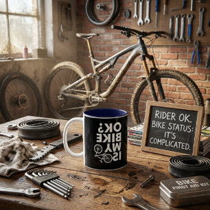 Taza Bicolor ¿Está bien mi bici Chistosa bicicleta de montaña
