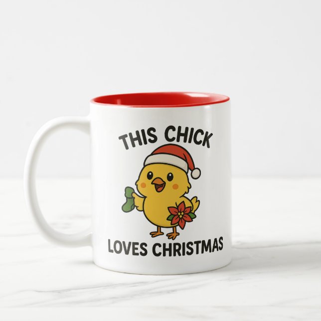 Taza Bicolor Esta chica ama a los Navidades (Izquierda)