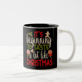 Taza Bicolor Está empezando a probar mucho como Navidades