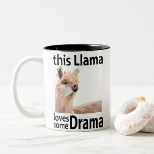 Taza Bicolor Esta Llama Ama Algo de Drama Llama Divertida