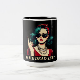 Taza Bicolor ¿Está Muerto Aún Divertido Diciendo Humor Oscuro V