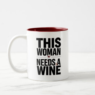 TAZA BICOLOR ESTA MUJER NECESITA UN VINO