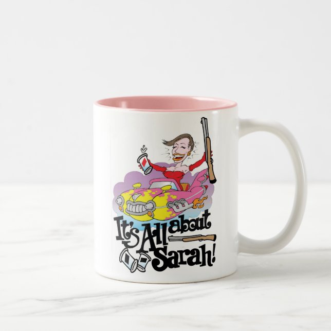 Taza Bicolor ¡Está todo sobre Sarah! (Derecha)