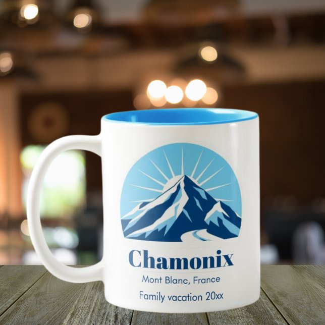 Taza Bicolor Estación de esquí Chamonix France (Subido por el creador)