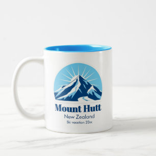 Taza Bicolor Estación de esquí de Mount Hutt Nueva Zelanda
