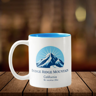 Taza Bicolor Estación de esquí Dodge Ridge Mountain California