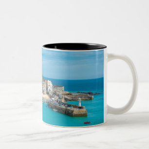 Taza Bicolor Estación de St. Ives, Cornwall, Reino Unido