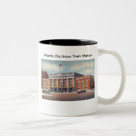 Taza Bicolor Estación de tren de Atlantic City PRSL 1936