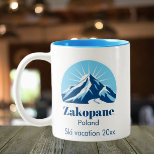 Taza Bicolor Estación de Zakopane Polonia après-ski