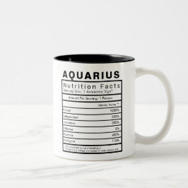 Taza Bicolor Estadísticas de datos de nutrición de signos de es