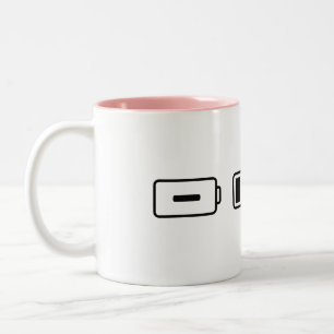 Taza Bicolor Estado de la batería: vacío, cargando, roto