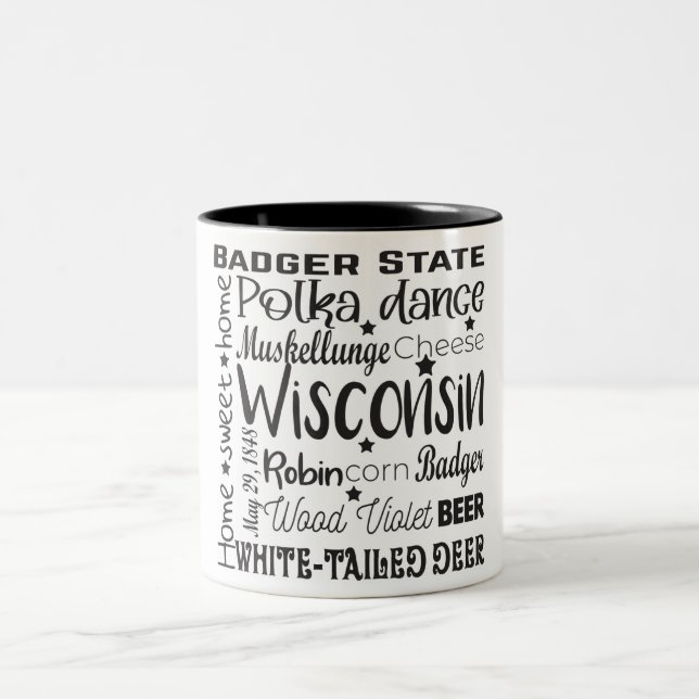 Taza Bicolor Estado/Wisconsin (Centro)