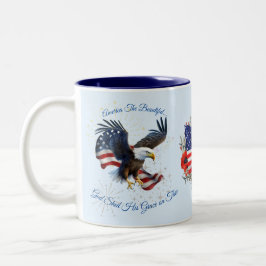 Taza Bicolor Estados Unidos: La bella bandera patriótica de águ