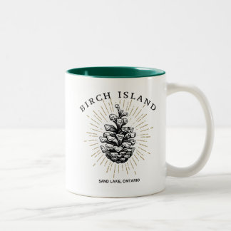 Taza Bicolor Estafa de pinecone de Birch Island