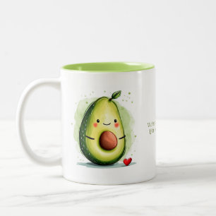 Taza Bicolor Estamos mejor juntos, aguacate y tostadas, regalo 