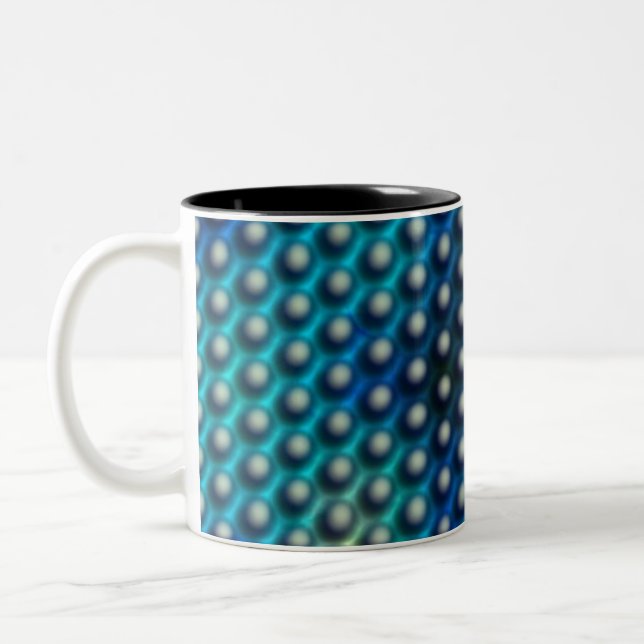 Taza Bicolor Estampa azul com esferas ou bolinhas (Izquierda)