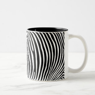 Taza Bicolor Estampado Animal Cebra