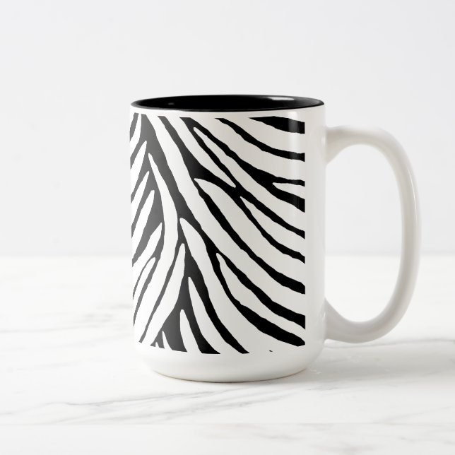 Taza Bicolor Estampado de zebra inspirado (Derecha)