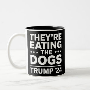 Taza Bicolor Están comiendo el gracioso debate sobre los perros