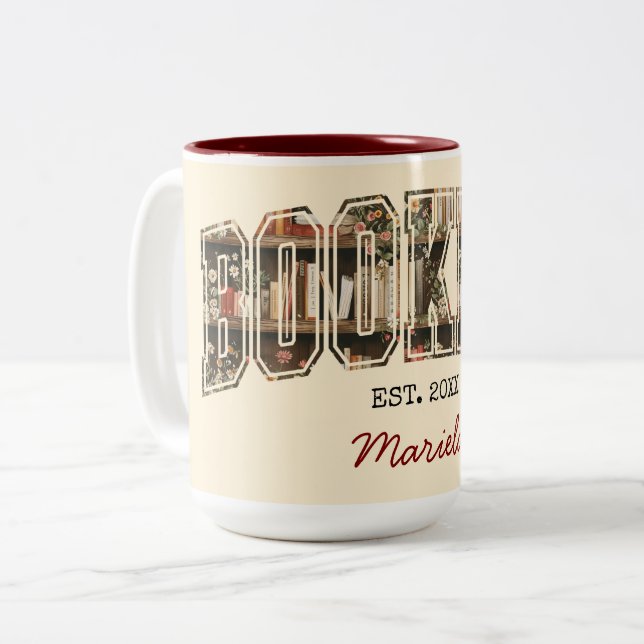 Taza Bicolor Estantería libresca Est. 20XX (Anverso izquierdo)