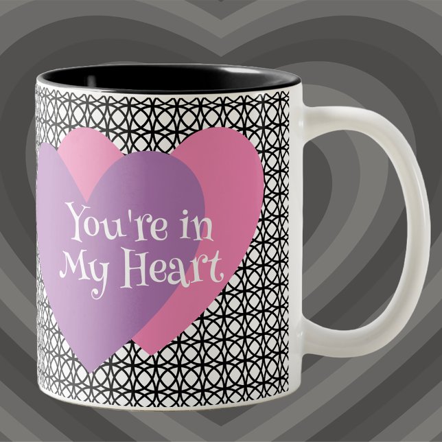 Taza Bicolor Estás en mi corazón (Subido por el creador)